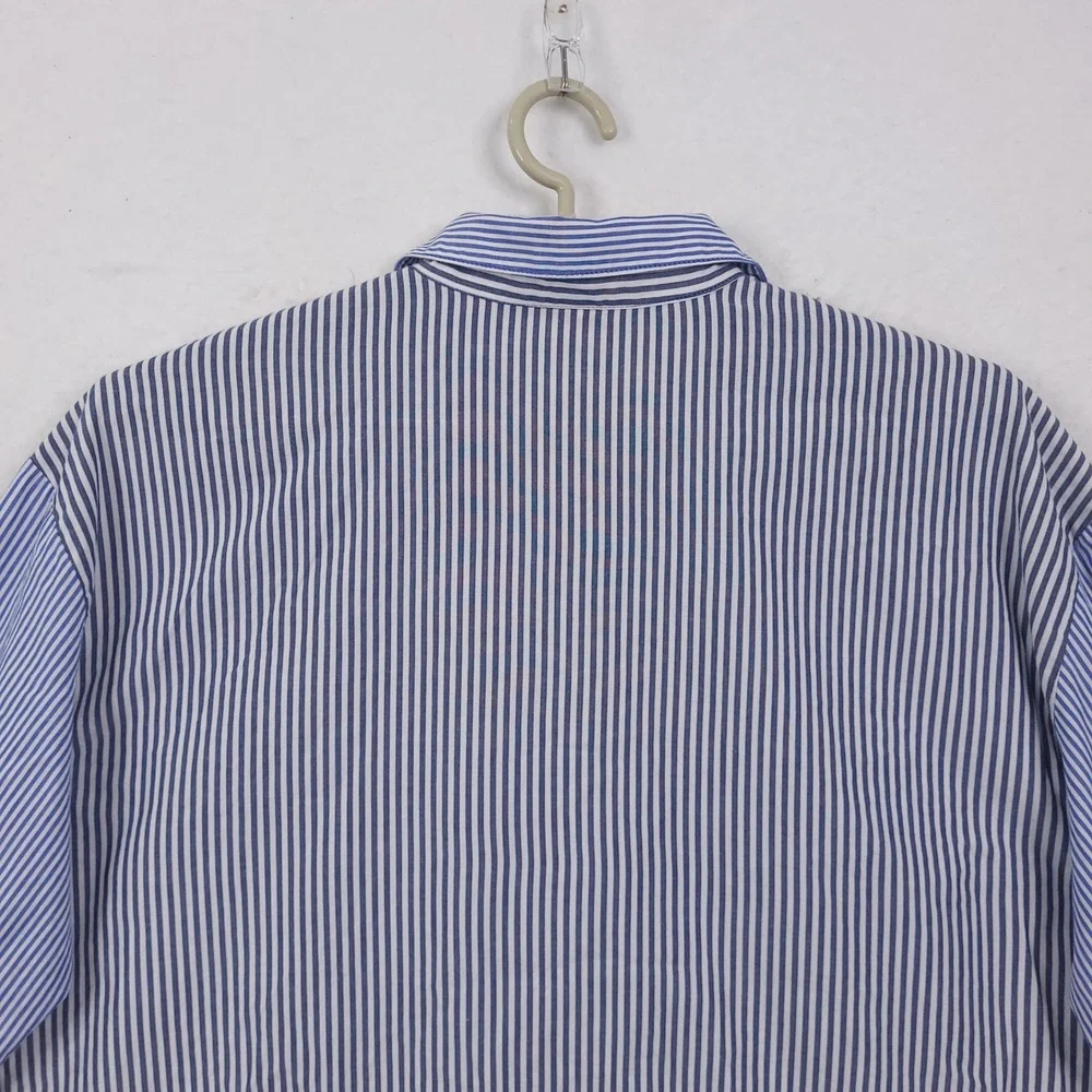 Free People Top Tunic Size Large Striped Oversized Button Up Relaxed Minimalist - Picture 10 of 16